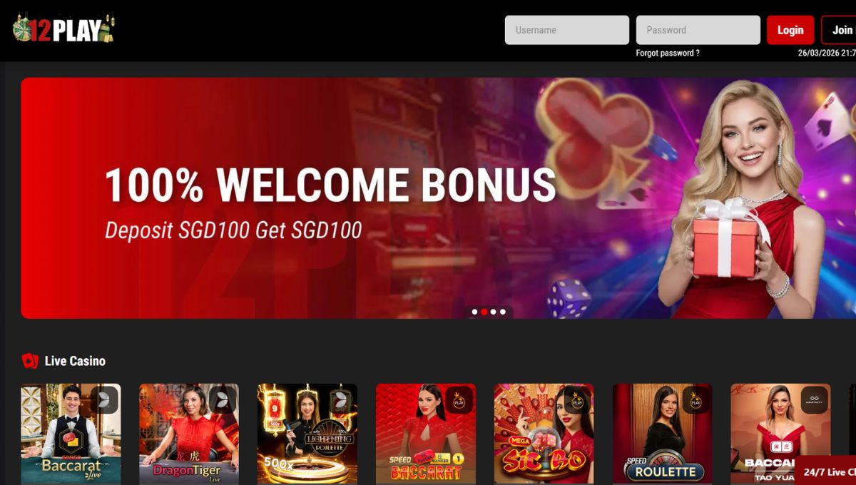 12Play Singapore Homepage