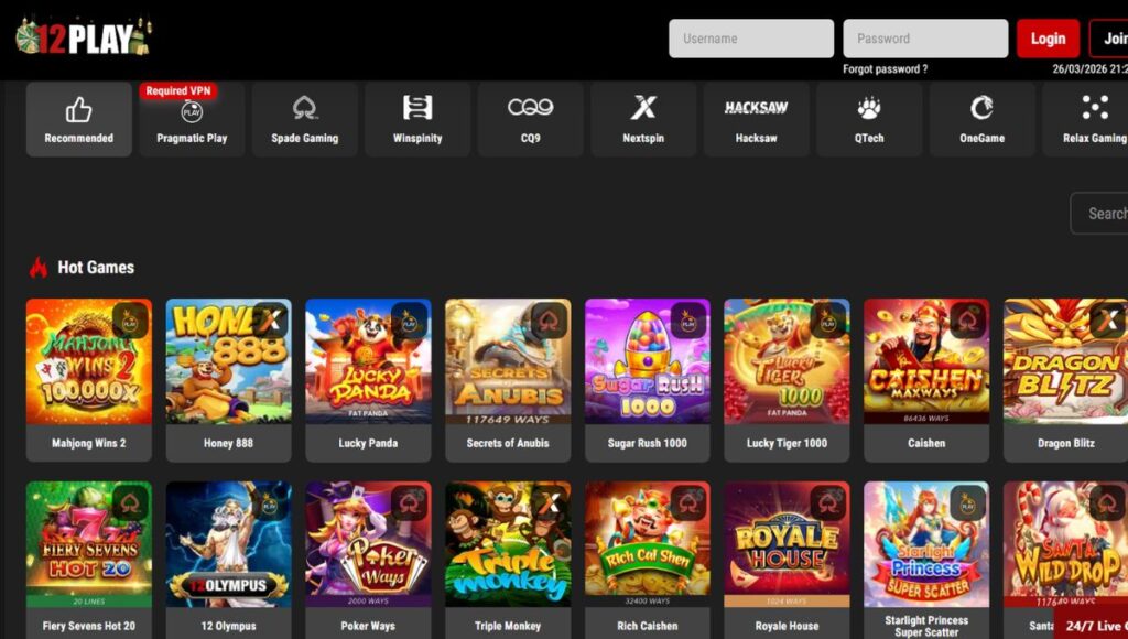 12Play Singapore Online Slots