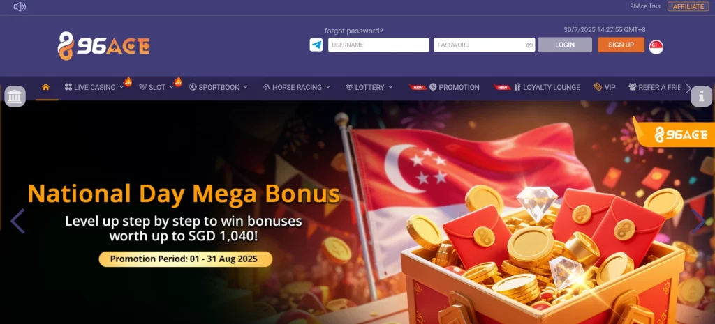 96ACE online casino singapore