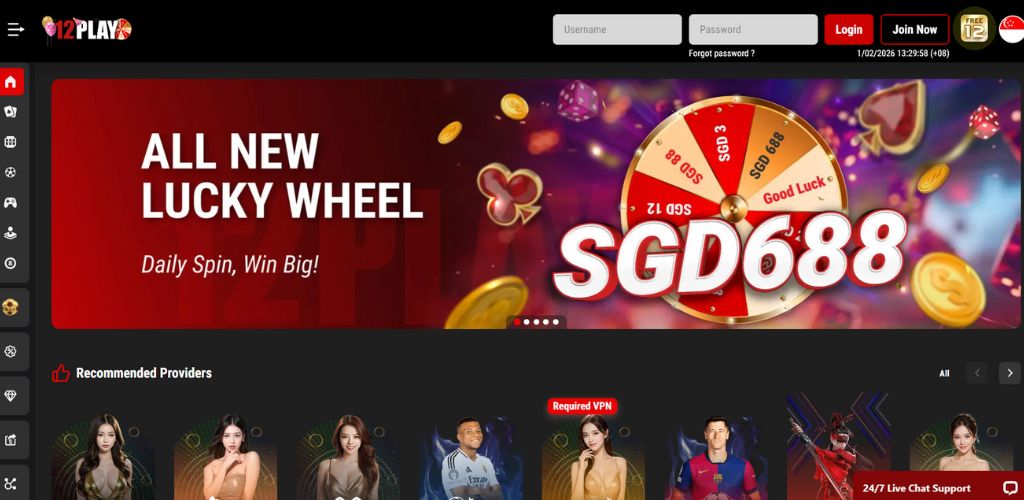 12Play Singapore Website