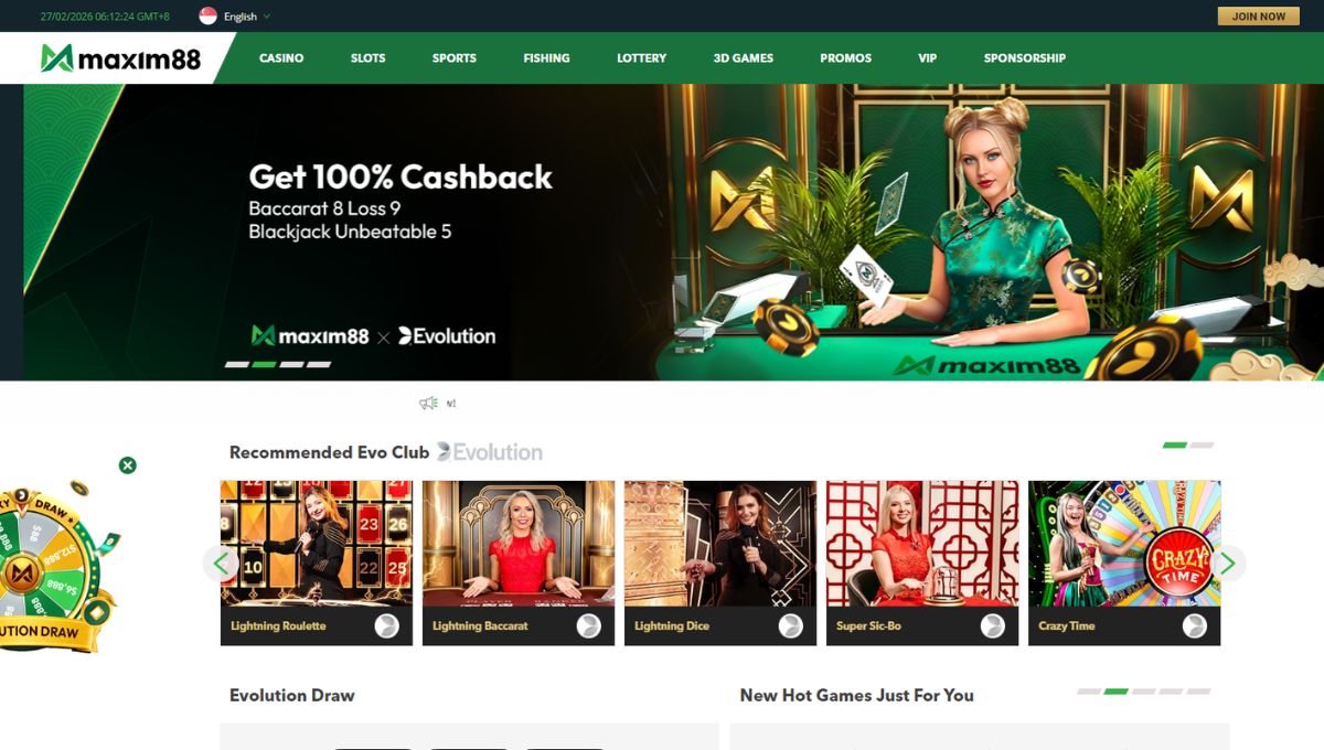 Maxim88 Singapore Website