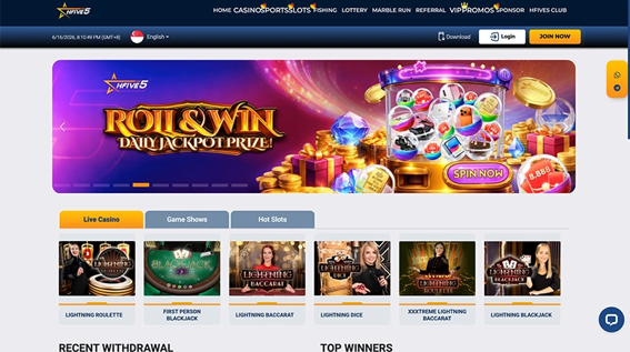 Hfive5 Casino Singapore Official Website