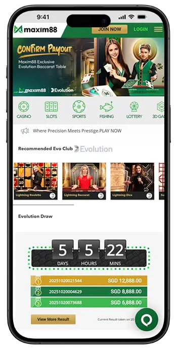 Maxim88 Mobile Casino Singapore