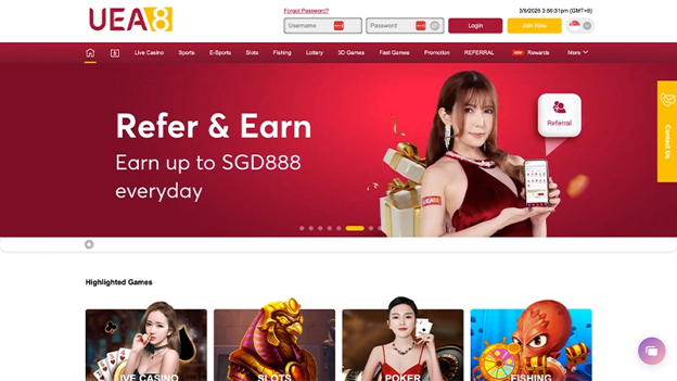 UEA8 Casino Singapore Official Website