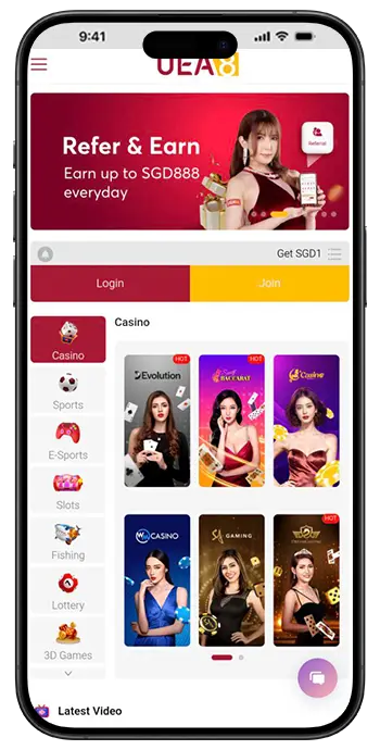 UEA8 Mobile Casino Singapore