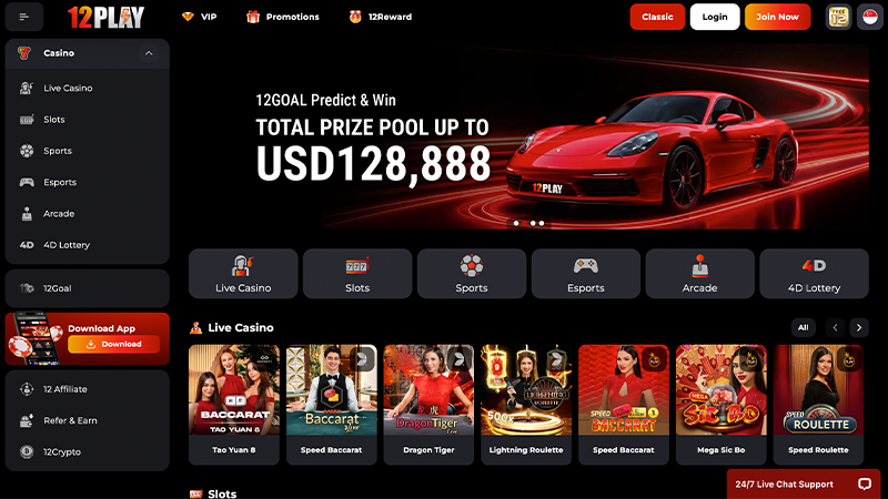 12PLAY Online Casino Singapore Official Website