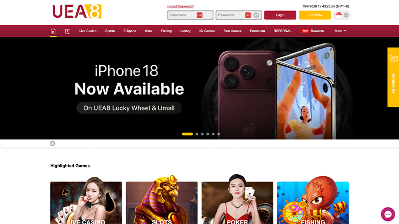 UEA8 Online Casino Singapore Official Website